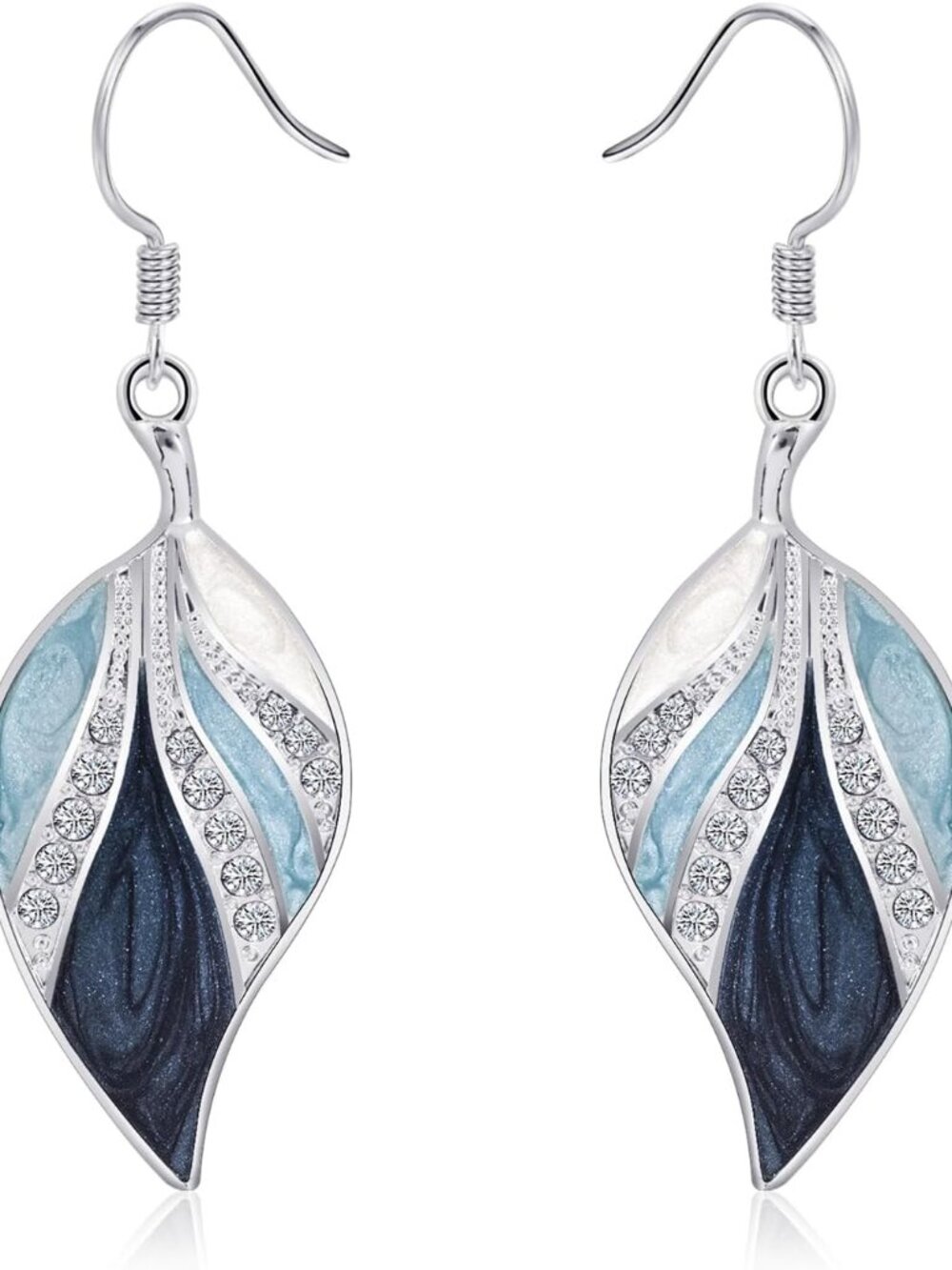 Leaf Dangle Earrings for Women Enamel Boho Teardrop Dangling Bohemian Tropical E